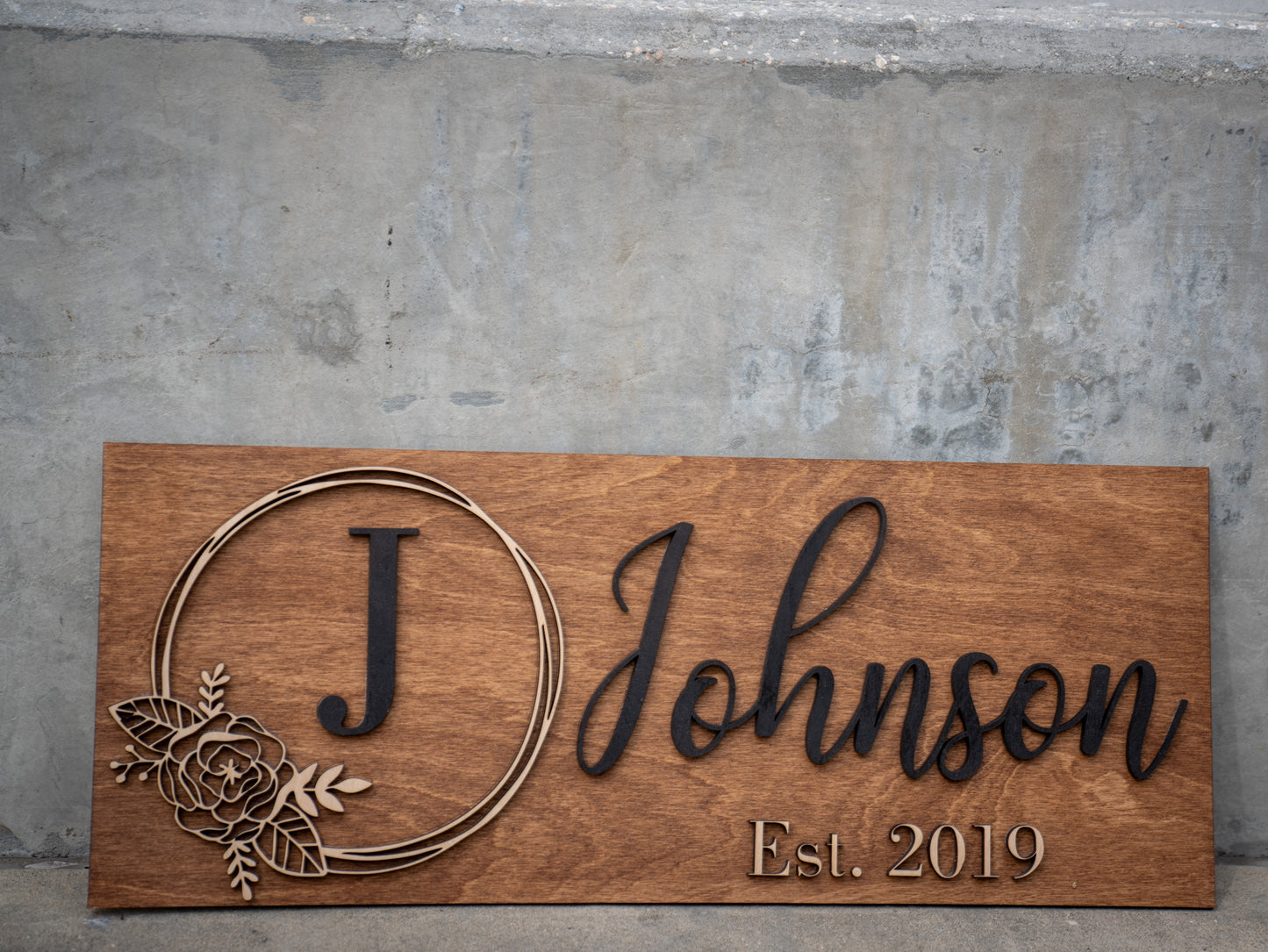 Personalized Wedding Gift Last Name Established Sign Family Name Sign Custom Wood Sign Wooden Anniversary Gift Couple Gift Personalized Sign