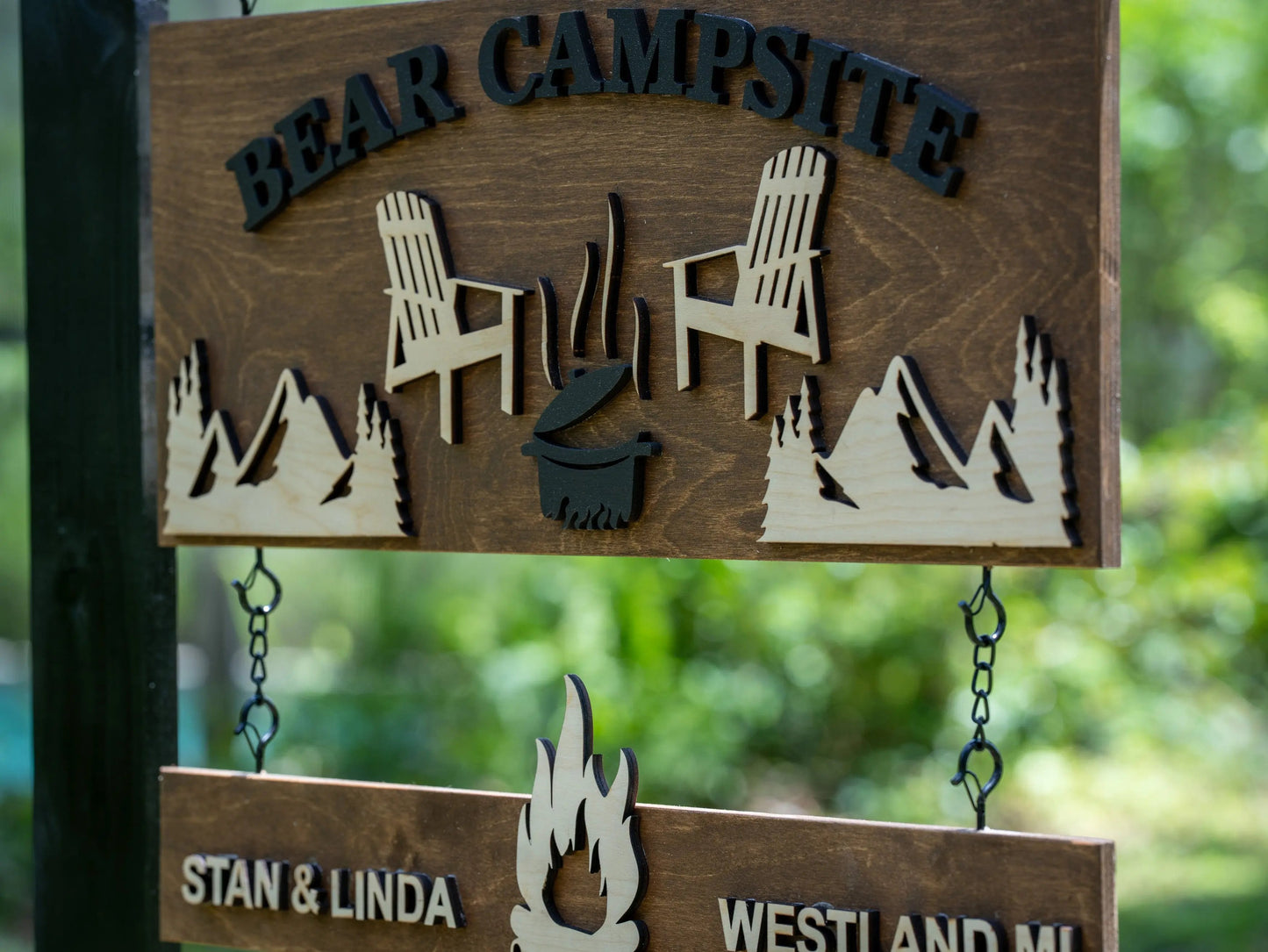 Personalized Wood Campfire Sign | Custom Camping Gifts | Cabin Decor | Camper Decor | Family Name Campsite Sign | Last Name Fire Pit Sign WoodHarmonyUs