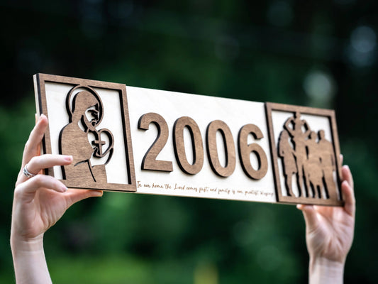 Custom Address Sign – “Our Home, Our Story” – Choose Your Icons WoodHarmonyUs