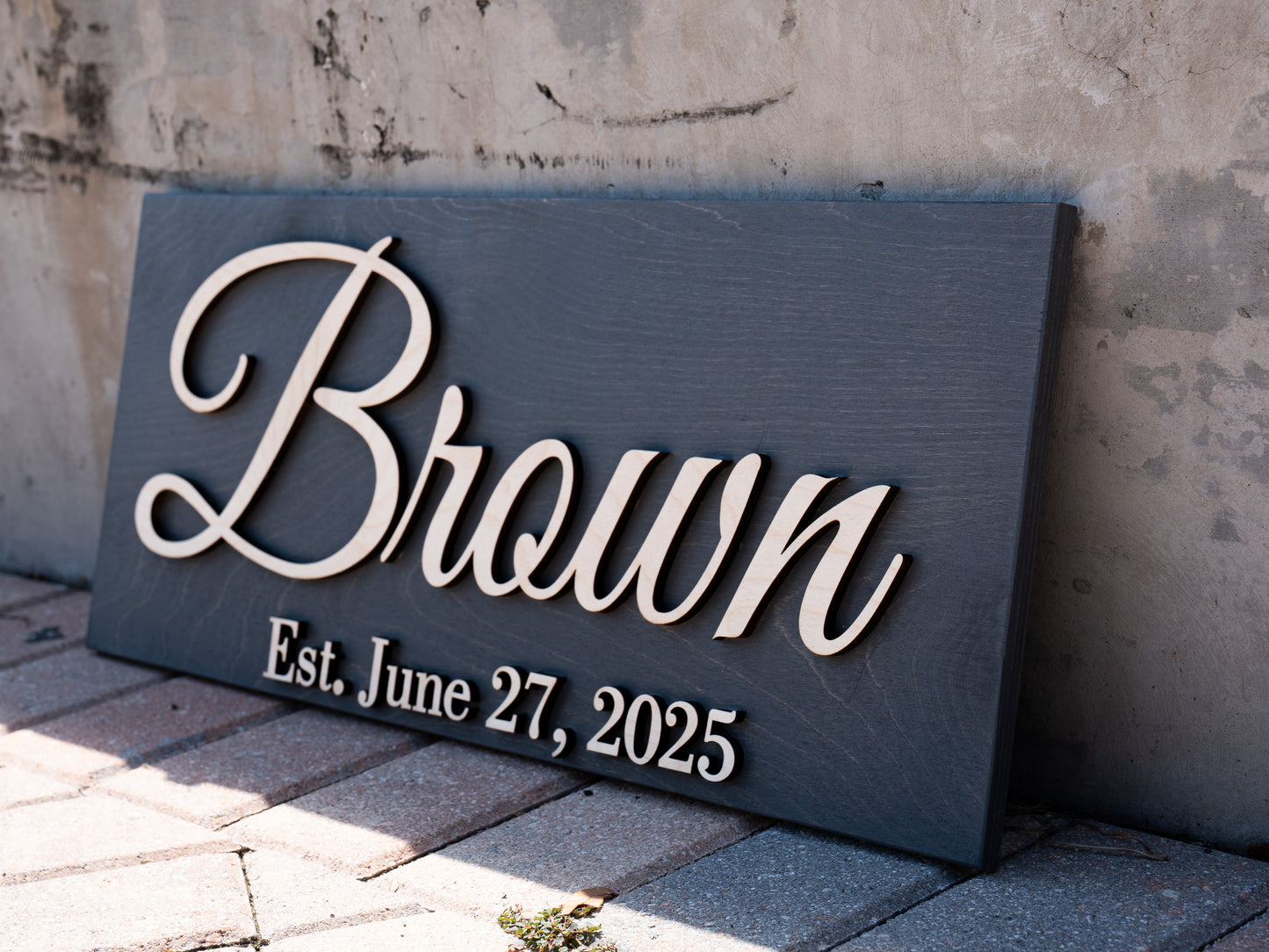 Personalized Wedding Gift Last Name Established Sign Family Name Sign Custom Wood Sign Wooden Anniversary Gift Couple Gift Personalized Sign