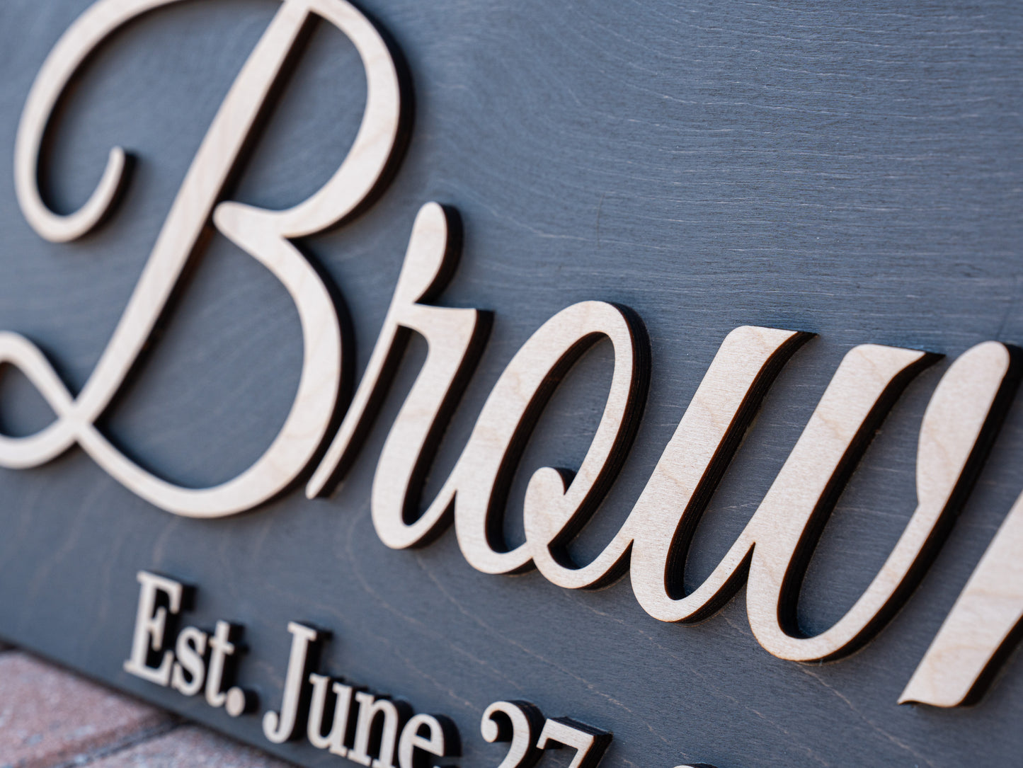 Personalized Wedding Gift Last Name Established Sign Family Name Sign Custom Wood Sign Wooden Anniversary Gift Couple Gift Personalized Sign