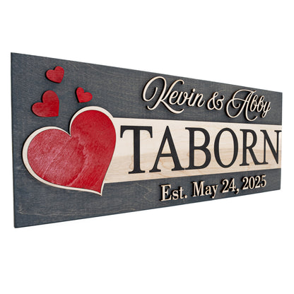 Red Heart Couple Sign