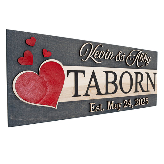 Red Heart Couple Sign