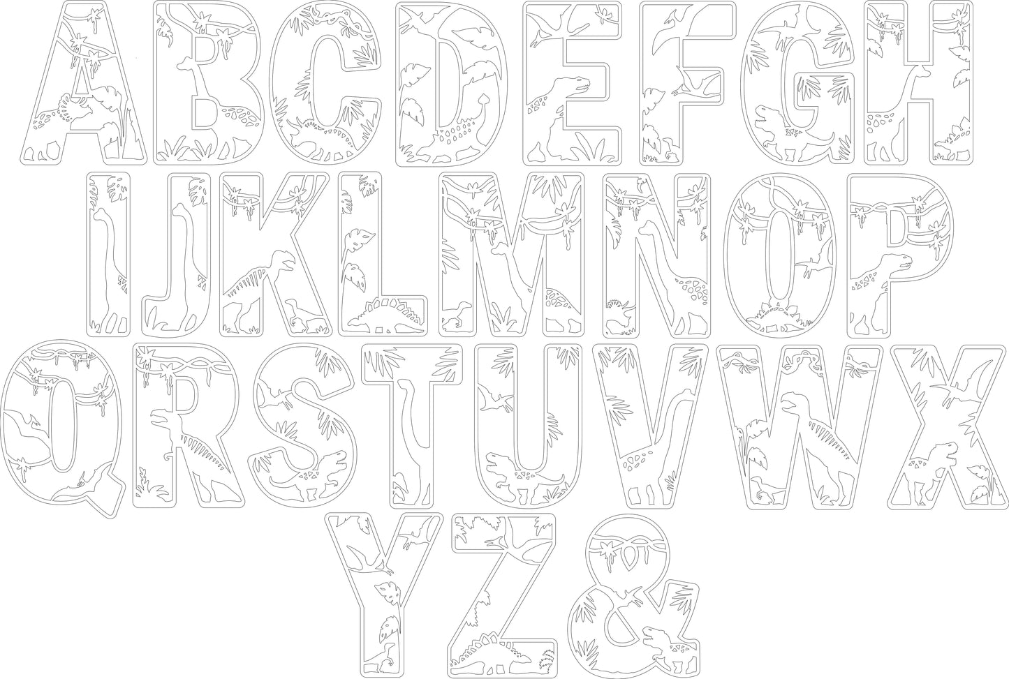 Personalized DINOSAUR Name Sign | Custom Nursery Decor | DINOSAUR Themed Cut-Out Name Sign | Layered Wooden Name Sign for Kids Room My Store