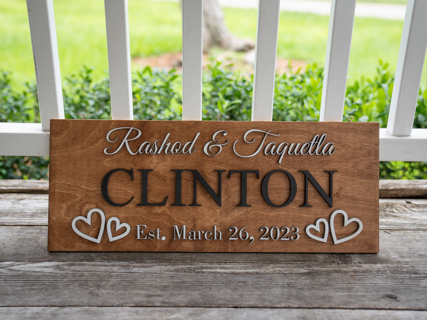 Personalized Wedding Gift Last Name Established Sign Family Name Sign Wooden Sign Custom Wood Sign Anniversary Couple Gift Personalized Sign