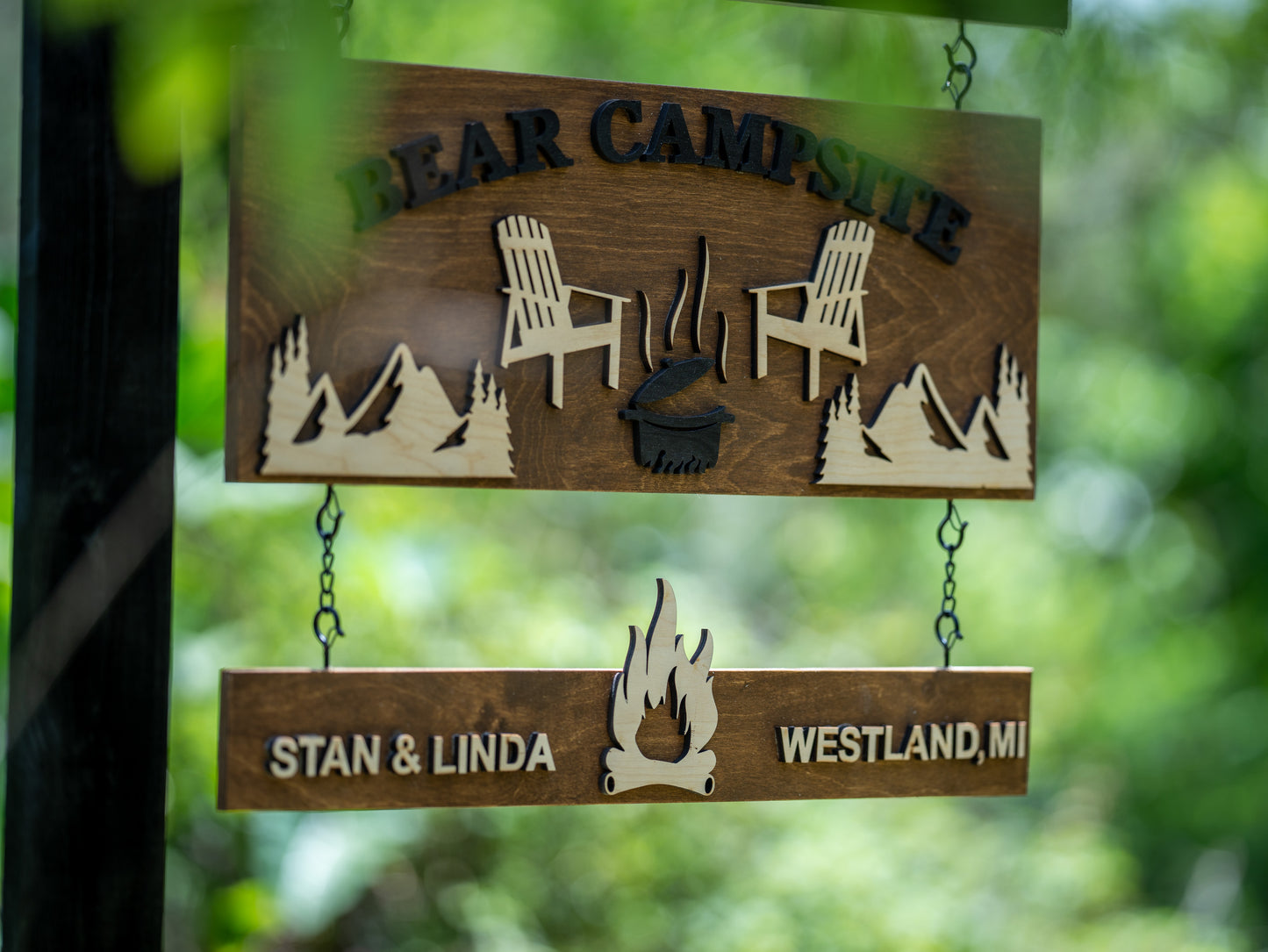 Personalized Wood Campfire Sign | Custom Camping Gifts | Cabin Decor | Camper Decor | Family Name Campsite Sign | Last Name Fire Pit Sign