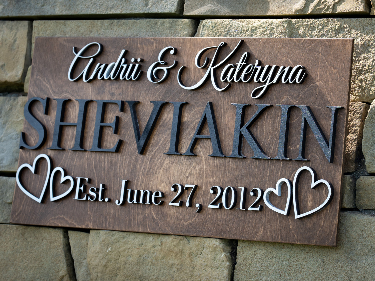 Personalized Wedding Gift Last Name Established Sign Family Name Sign Wooden Sign Custom Wood Sign Anniversary Couple Gift Personalized Sign