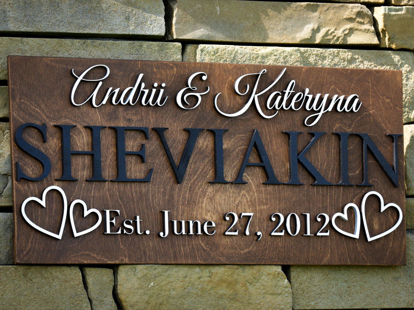 Personalized Wedding Gift Last Name Established Sign Family Name Sign Wooden Sign Custom Wood Sign Anniversary Couple Gift Personalized Sign