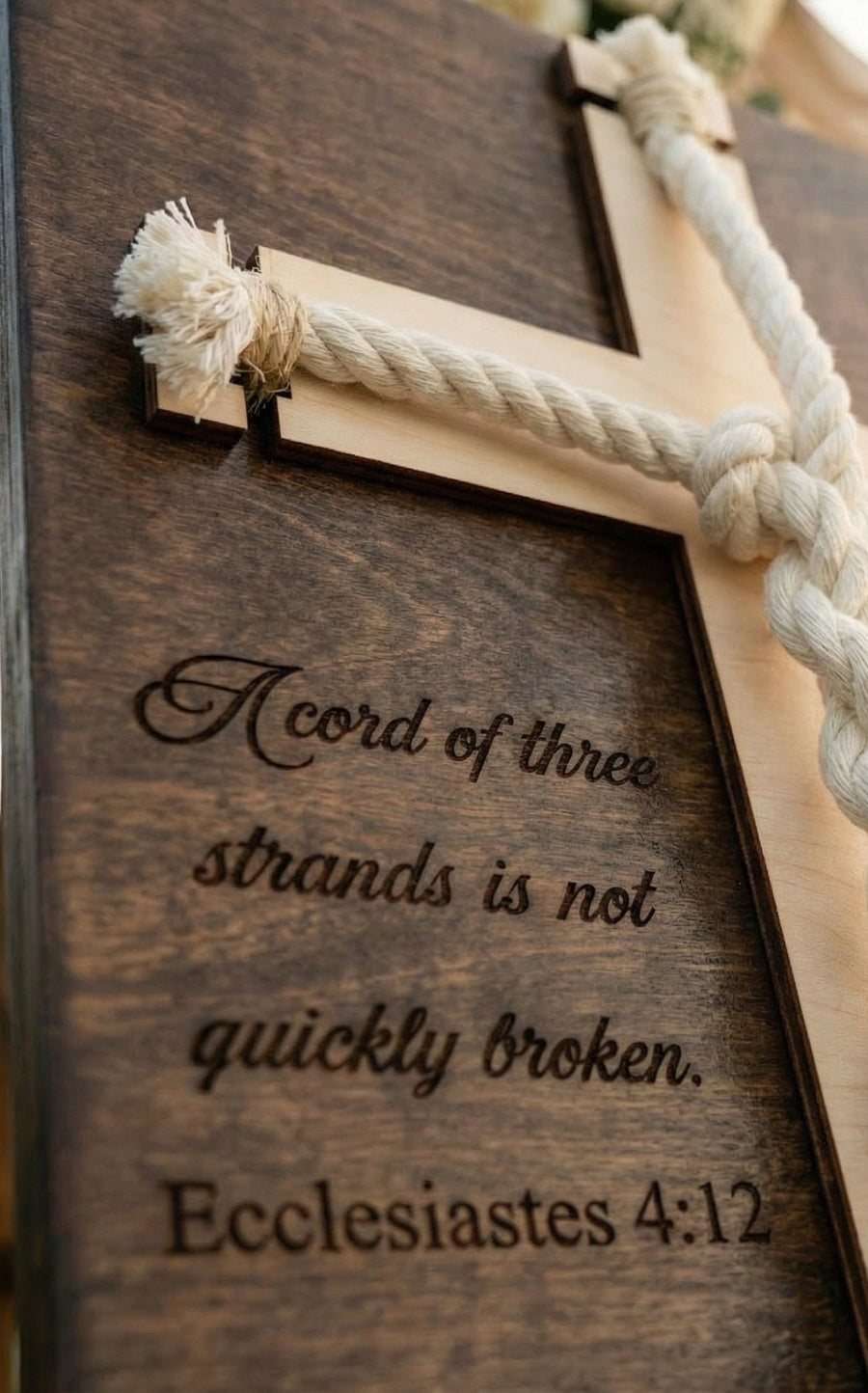 the verse, cut into the walnut