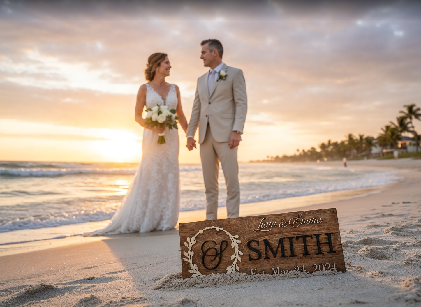 Last Name Sign | Custom Wood Sign | Established Sign | Personalized Wedding Gift | Wedding Sign | 3D Sign Family Name Sign Anniversary Gift