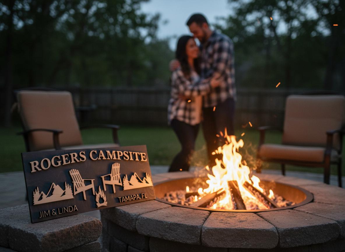 Adirondack Chairs Camping Sign