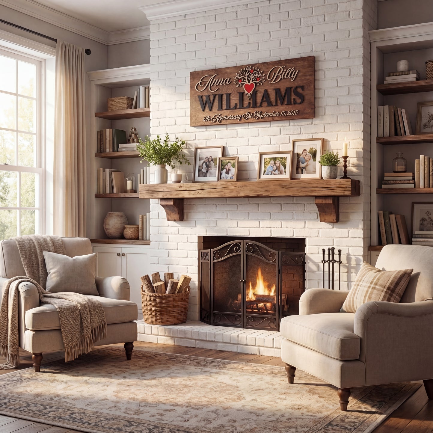 "Roots of Love" Custom 3D Family Sign - Personalized Tree of Life Wood Decor